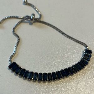 Bundle and save! Silver and dark blue crystal bracelet. 🌞